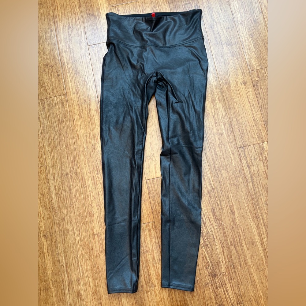 SPANX Black Skinny Faux leather leggings